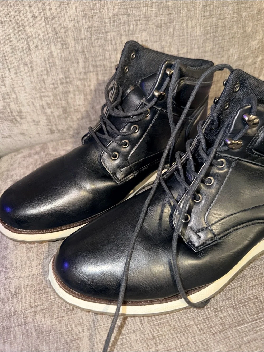 NY&C Men’s Black Lace-Up Chukka Boots Size 10.5 Casual Dress Boots